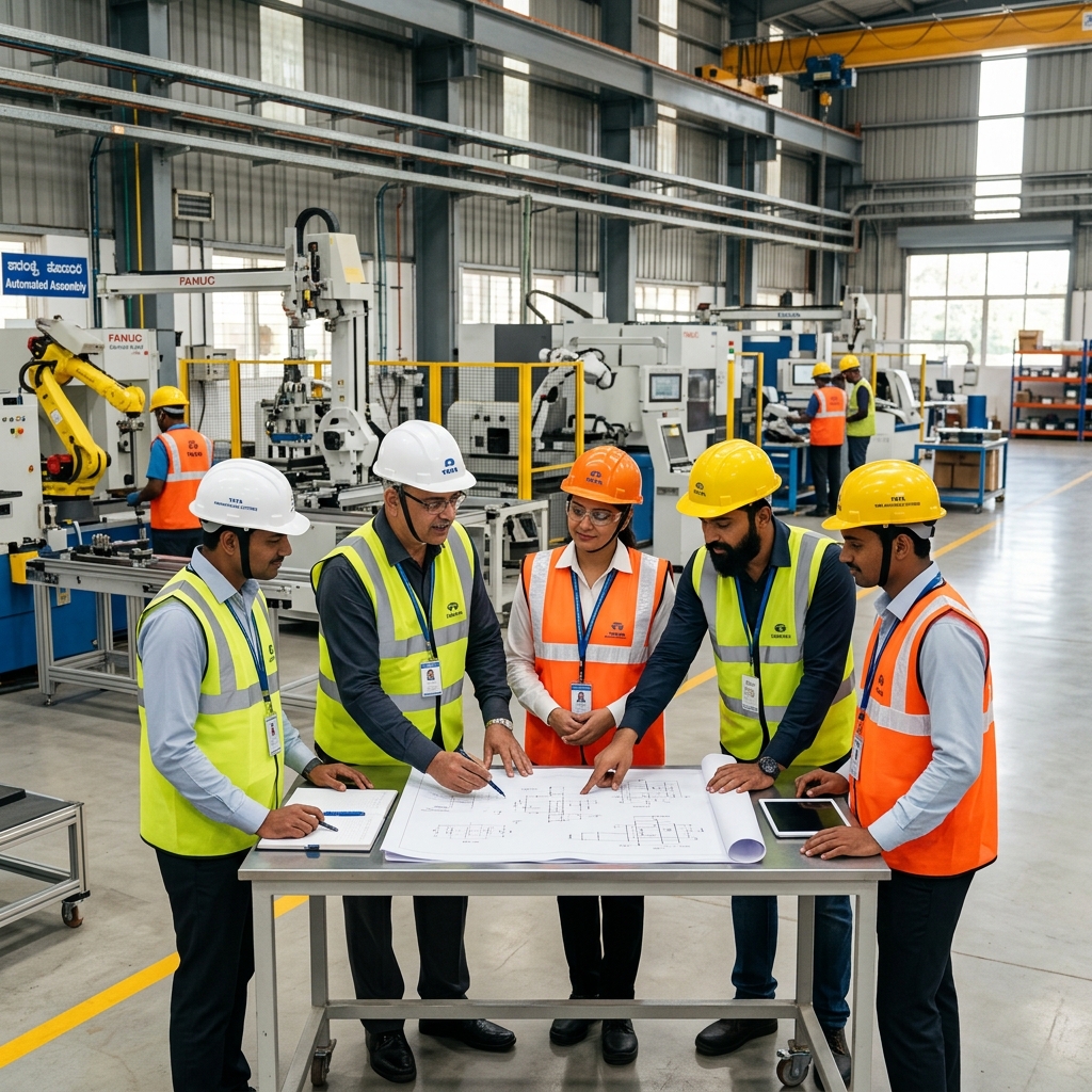 Atelier Polytech state-of-the-art plastic injection molding manufacturing facility in Bangalore - Professional engineering team and advanced machinery for custom mold production